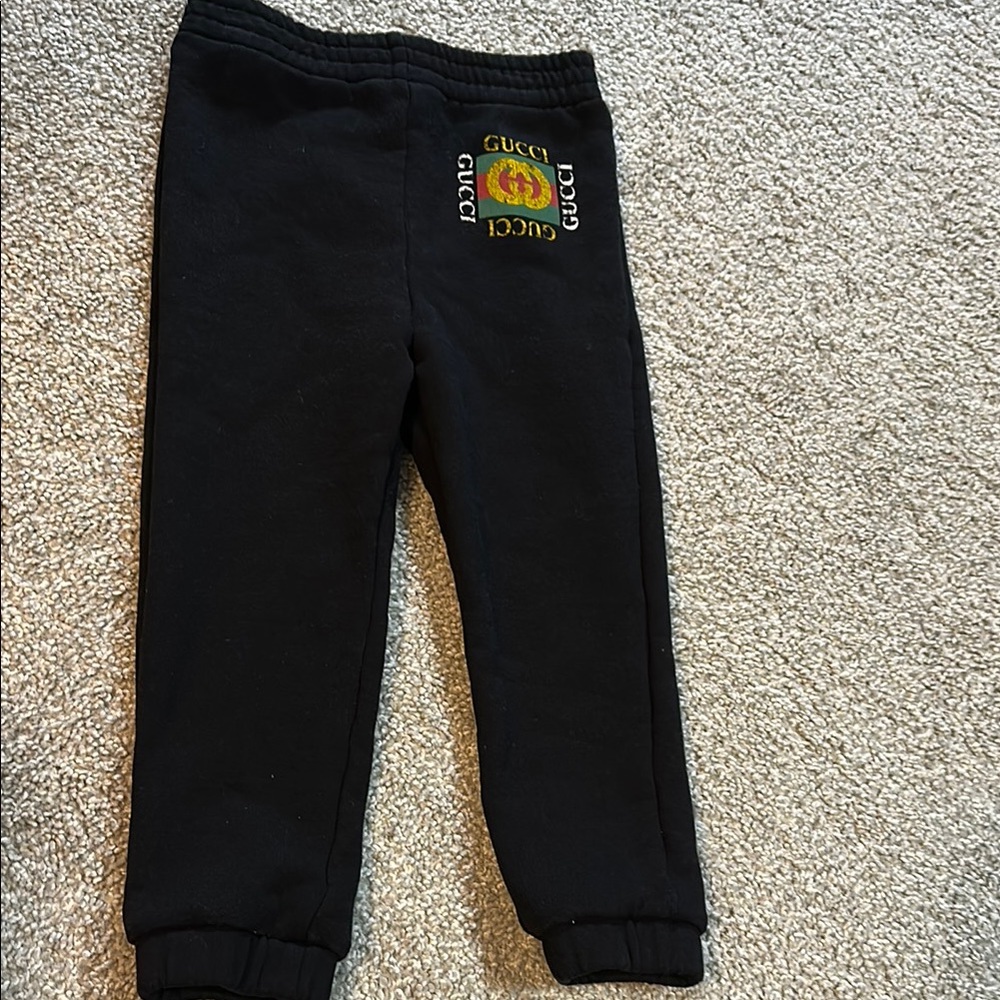 Gucci Black Tapered Joggers with Elastic Cuffs